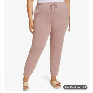 Vince Slim Fit Cotton Joggers sweats‎ sweatpants pants Pink Shell womens XXL NWT